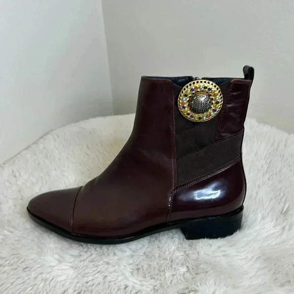 Vintage Statement Earrings / Shoe  Accents Gold Tone & Multicoloured - Picture 4 of 8